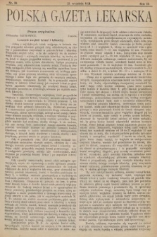 Polska Gazeta Lekarska : dawniej Gazeta Lekarska, Przegląd Lekarski oraz Czasopismo Lekarskie i Lwowski Tygodnik Lekarski. 1924, nr 38