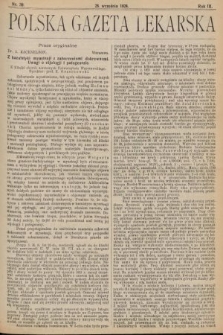 Polska Gazeta Lekarska : dawniej Gazeta Lekarska, Przegląd Lekarski oraz Czasopismo Lekarskie i Lwowski Tygodnik Lekarski. 1924, nr 39