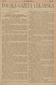 Polska Gazeta Lekarska : dawniej Gazeta Lekarska, Przegląd Lekarski oraz Czasopismo Lekarskie i Lwowski Tygodnik Lekarski. 1924, nr 45