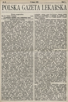 Polska Gazeta Lekarska. 1922, nr 6
