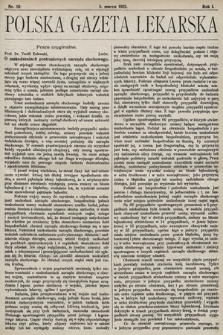 Polska Gazeta Lekarska. 1922, nr 10