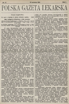 Polska Gazeta Lekarska. 1922, nr 17