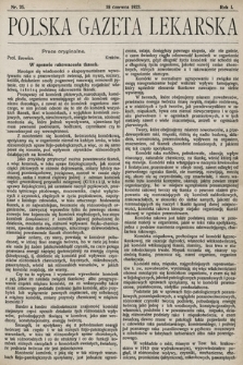 Polska Gazeta Lekarska. 1922, nr 25