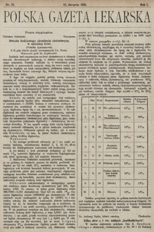 Polska Gazeta Lekarska. 1922, nr 33