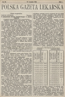 Polska Gazeta Lekarska. 1922, nr 38