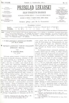 Przegląd Lekarski : organ Towarzystw Lekarskich Krakowskiego i Galicyjskiego. 1894, nr 41