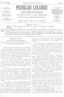 Przegląd Lekarski : organ Towarzystw Lekarskich Krakowskiego i Galicyjskiego. 1894, nr 43
