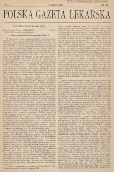 Polska Gazeta Lekarska. 1933, nr 1