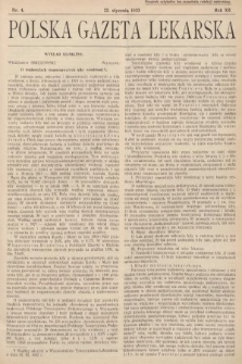 Polska Gazeta Lekarska. 1933, nr 4