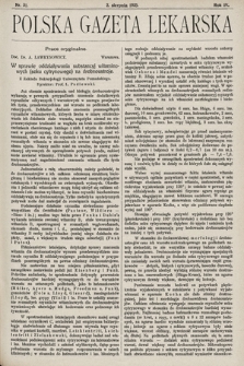 Polska Gazeta Lekarska. 1925, nr 31