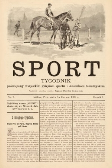 Sport : tygodnik poświęcony wszystkim gałęziom sportu i stosunkom towarzyskim. 1891, nr 7