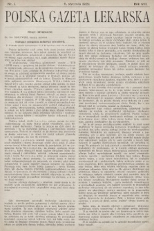 Polska Gazeta Lekarska. 1929, nr 1