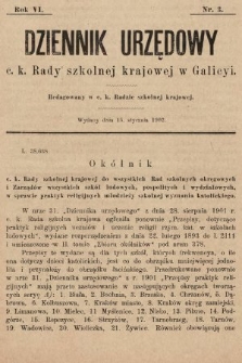 Dziennik Urzędowy c. k. Rady szkolnej krajowej w Galicyi. 1902, nr 3