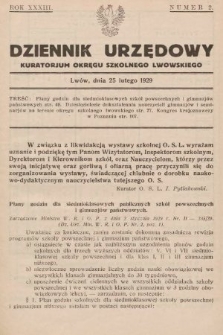 Dziennik Urzędowy Kuratorjum Okręgu Szkolnego Lwowskiego. 1929, nr 2