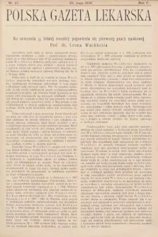 Polska Gazeta Lekarska. 1926, nr 21