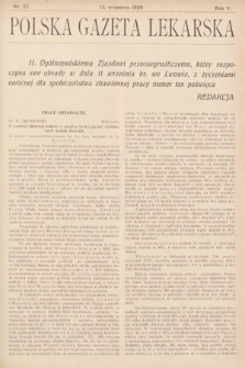 Polska Gazeta Lekarska. 1926, nr 37