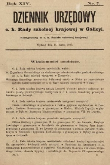 Dziennik Urzędowy c. k. Rady szkolnej krajowej w Galicyi. 1910, nr 7