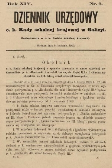 Dziennik Urzędowy c. k. Rady szkolnej krajowej w Galicyi. 1910, nr 9