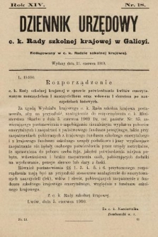 Dziennik Urzędowy c. k. Rady szkolnej krajowej w Galicyi. 1910, nr 18