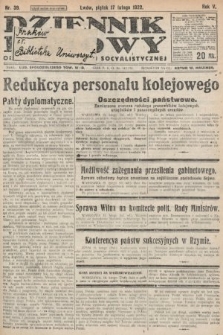 Dziennik Ludowy : organ Polskiej Partyi Socyalistycznej. 1922, nr 39