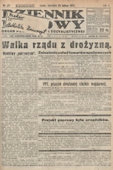 Dziennik Ludowy : organ Polskiej Partyi Socyalistycznej. 1922, nr 47