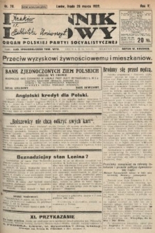 Dziennik Ludowy : organ Polskiej Partyi Socyalistycznej. 1922, nr 70