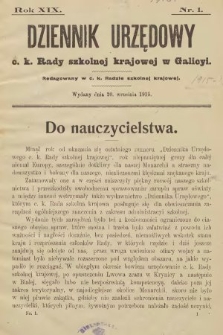Dziennik Urzędowy C. K. Rady Szkolnej Krajowej w Galicyi. 1915, nr 1