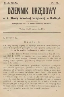 Dziennik Urzędowy C. K. Rady Szkolnej Krajowej w Galicyi. 1915, nr 2
