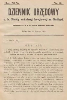 Dziennik Urzędowy C. K. Rady Szkolnej Krajowej w Galicyi. 1915, nr 3