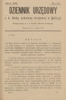 Dziennik Urzędowy c. k. Rady Szkolnej Krajowej w Galicyi. 1908, nr 13