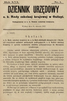 Dziennik Urzędowy c. k. Rady szkolnej krajowej w Galicyi. 1912, nr 1