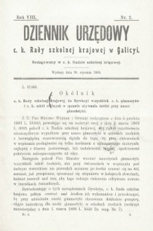 Dziennik Urzędowy c. k. Rady Szkolnej Krajowej w Galicyi. 1904, nr 2