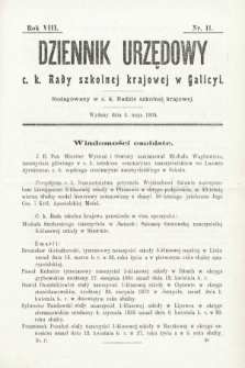 Dziennik Urzędowy c. k. Rady Szkolnej Krajowej w Galicyi. 1904, nr 11