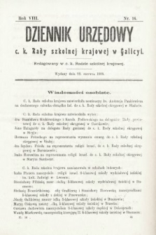 Dziennik Urzędowy c. k. Rady Szkolnej Krajowej w Galicyi. 1904, nr 16