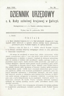 Dziennik Urzędowy c. k. Rady Szkolnej Krajowej w Galicyi. 1904, nr 26