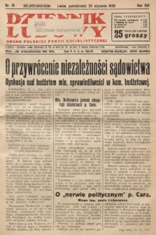 Dziennik Ludowy : organ Polskiej Partji Socjalistycznej. 1930, nr 15