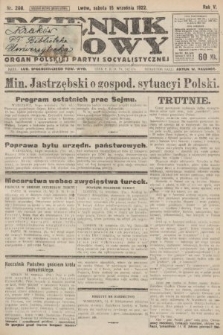 Dziennik Ludowy : organ Polskiej Partyi Socyalistycznej. 1922, nr 208