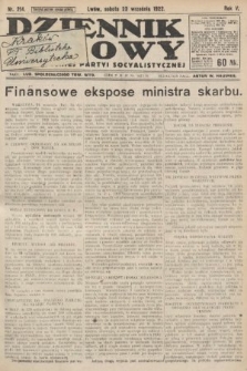 Dziennik Ludowy : organ Polskiej Partyi Socyalistycznej. 1922, nr 214