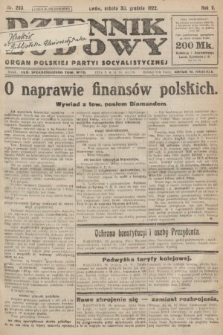 Dziennik Ludowy : organ Polskiej Partyi Socyalistycznej. 1922, nr 293