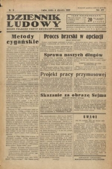 Dziennik Ludowy : organ Polskiej Partji Socjalistycznej. 1933, nr 3