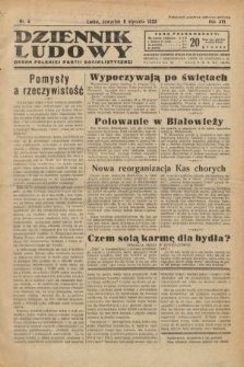 Dziennik Ludowy : organ Polskiej Partji Socjalistycznej. 1933, nr 4
