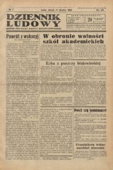 Dziennik Ludowy : organ Polskiej Partji Socjalistycznej. 1933, nr 7