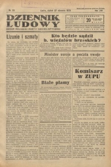 Dziennik Ludowy : organ Polskiej Partji Socjalistycznej. 1933, nr 22