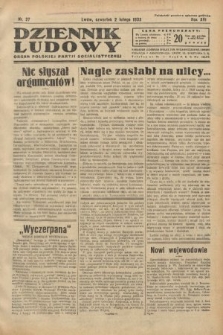 Dziennik Ludowy : organ Polskiej Partji Socjalistycznej. 1933, nr 27