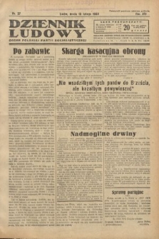 Dziennik Ludowy : organ Polskiej Partji Socjalistycznej. 1933, nr 37