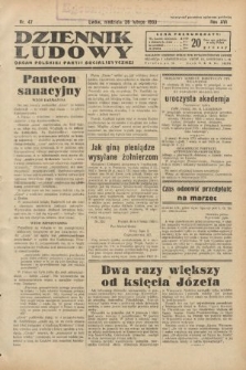 Dziennik Ludowy : organ Polskiej Partji Socjalistycznej. 1933, nr 47