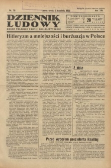 Dziennik Ludowy : organ Polskiej Partji Socjalistycznej. 1933, nr 79