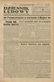 Dziennik Ludowy : organ Polskiej Partji Socjalistycznej. 1933, nr 91