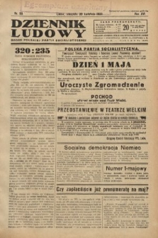 Dziennik Ludowy : organ Polskiej Partji Socjalistycznej. 1933, nr 99