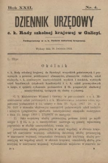Dziennik Urzędowy c.k. Rady szkolnej krajowej w Galicyi. 1918, nr 4